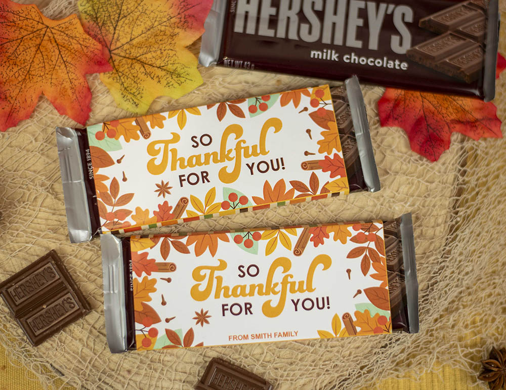 thanksgiving candy bar wrapper